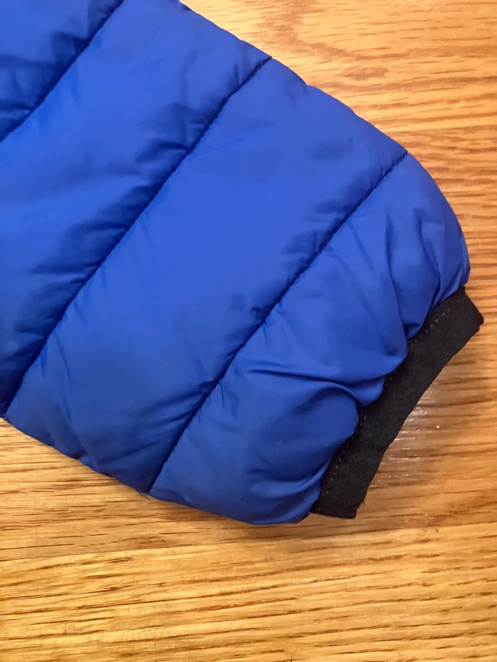 Mayoral Royal Blue Hooded Puffer Jacket with Black Hood